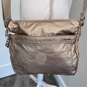 Kipling Rose Gold Nylon Crossbody